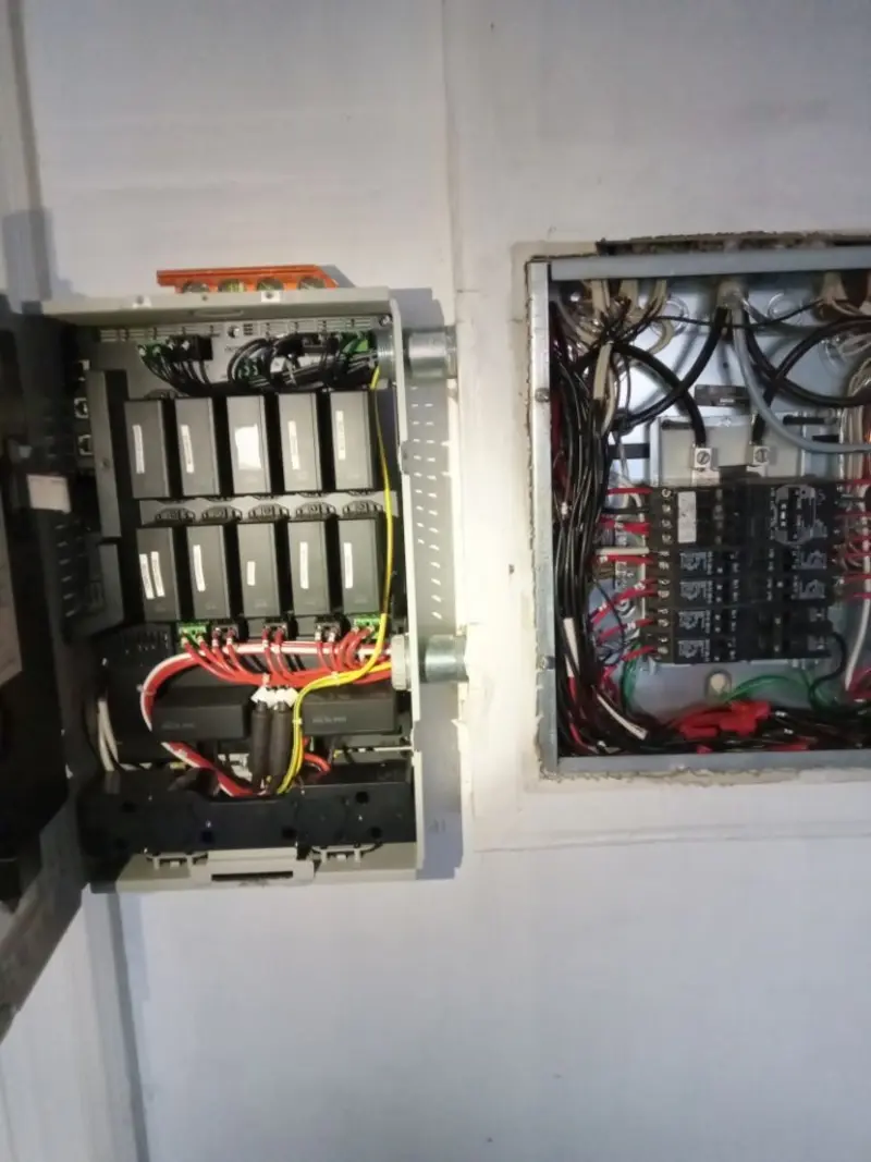 Electrical panel upgrade completed for Security Camera Wiring in Highland Heights